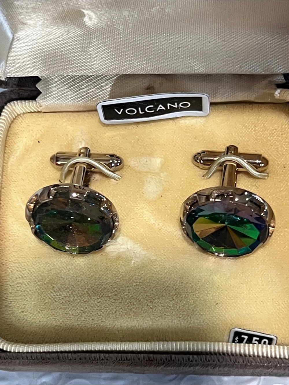Vintage Capri Volcano Cufflinks - Picture 4 of 4